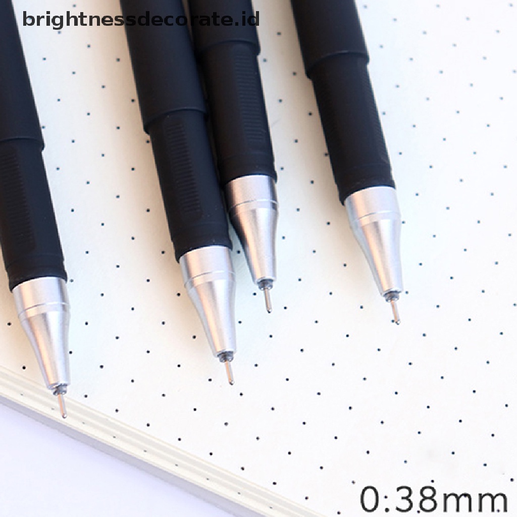 10 Pcs Pena Tinta Cair Ukuran 0.5 0.38mm Untuk Sekolah Dan Kantor