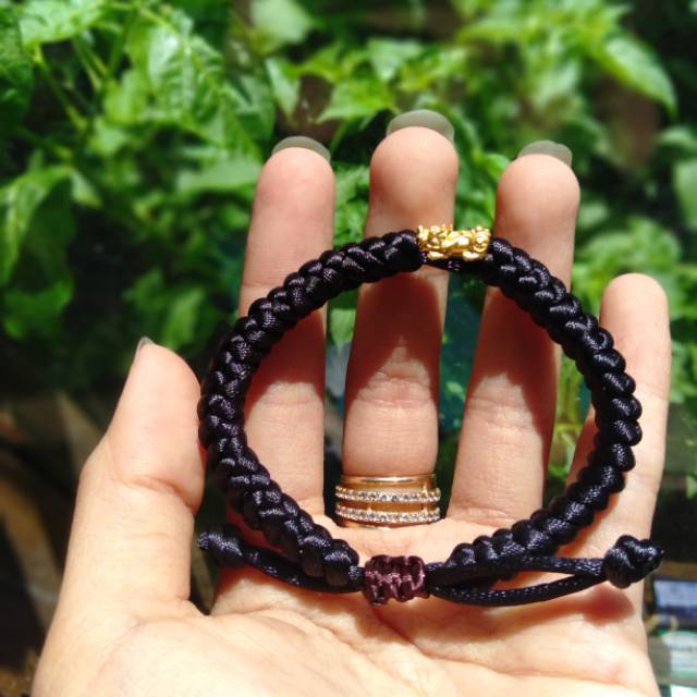 Gelang tali naga emas asli 24 karat