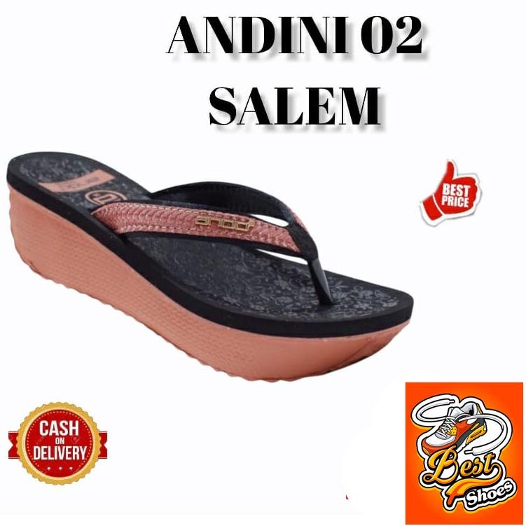 AE.02Jl22ν | ANDO ANDINI DAN ANDINI 02-SANDAL JEPIT WEDGES WANITA DEWASA-ANDO ORIGINAL