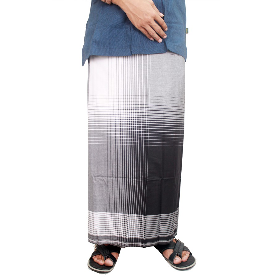 Sarung Muslim Katun Hitam Putih – SRG 86