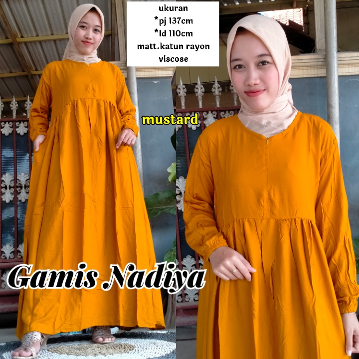 Gamis Basic Rayon Viscose/Gamis Babydoll Basic Rayon Premium/Gamis Rayon Basic Polos