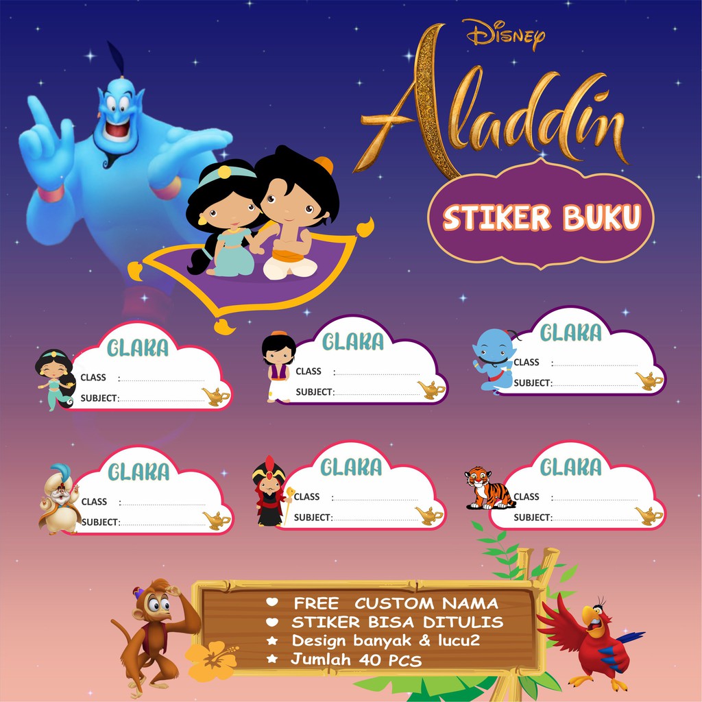 

STIKER BUKU CUSTOM / STICKER LABEL BUKU CUSTOM / STIKER LABEL BUKU DISNEY