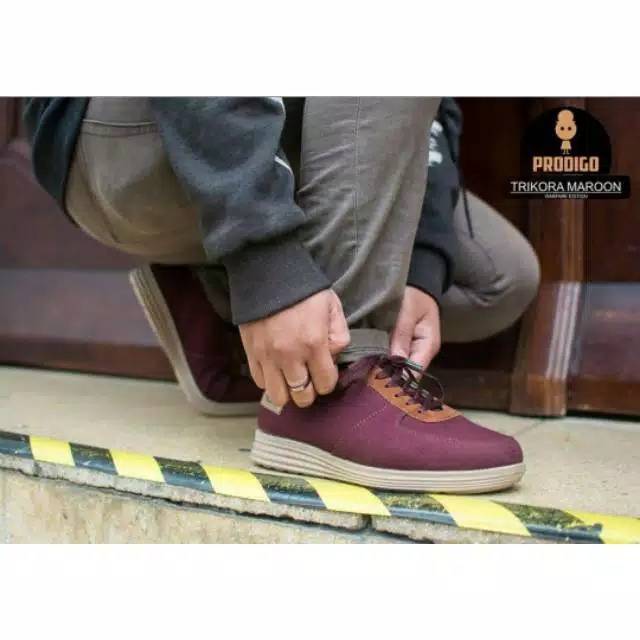 TRIKORA MAROON - PRODIGO FOOTWEAR - Sepatu Pria / Sneakers Casual Kets Santai Kuliah Sport Original