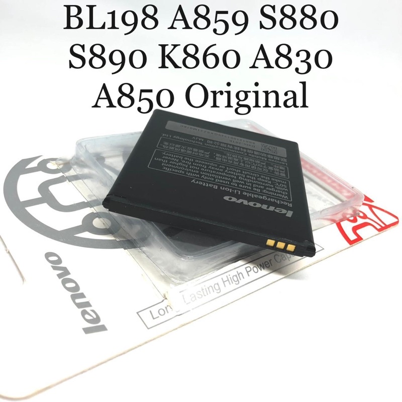 PROMO BATERAI ORIGINAL BL198 A859 S880 S890 K860 A830 A850 DOUBLE IC