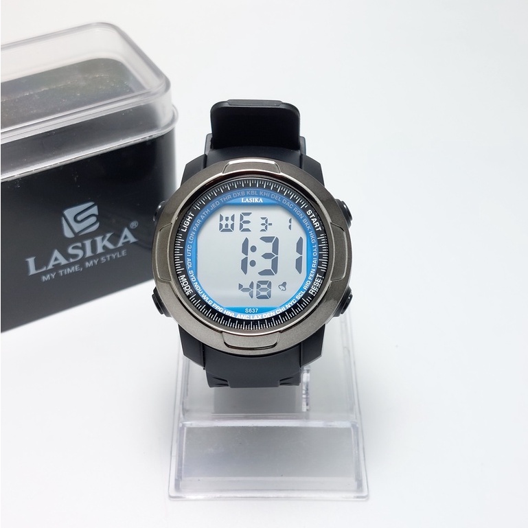 JAM TANGAN DEWASA DIGITAL SPORTY ANTI AIR STRAP RUBBER LASIKA 637