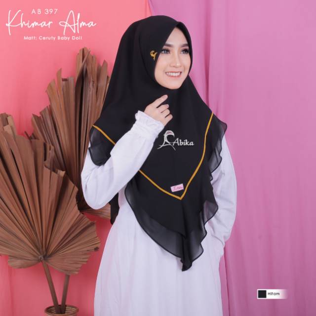 Khimar alma abika/khimar terbaru abika/jilbab abika/bergo abika