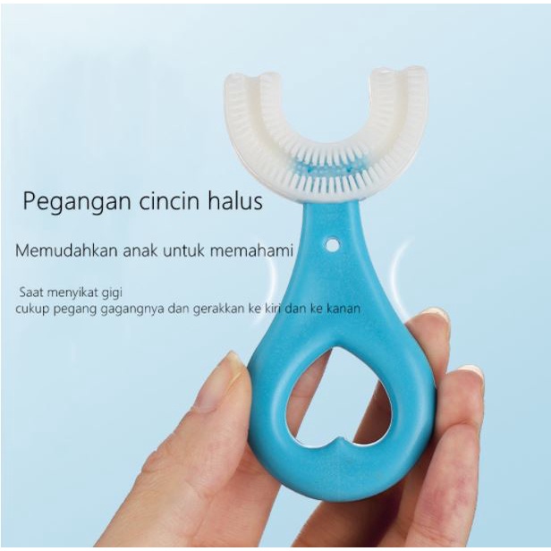 1 PC SIKAT GIGI BENTUK U lembut toothbrush for kid usia 2-6 tahun bayi anak 6-12 tahun