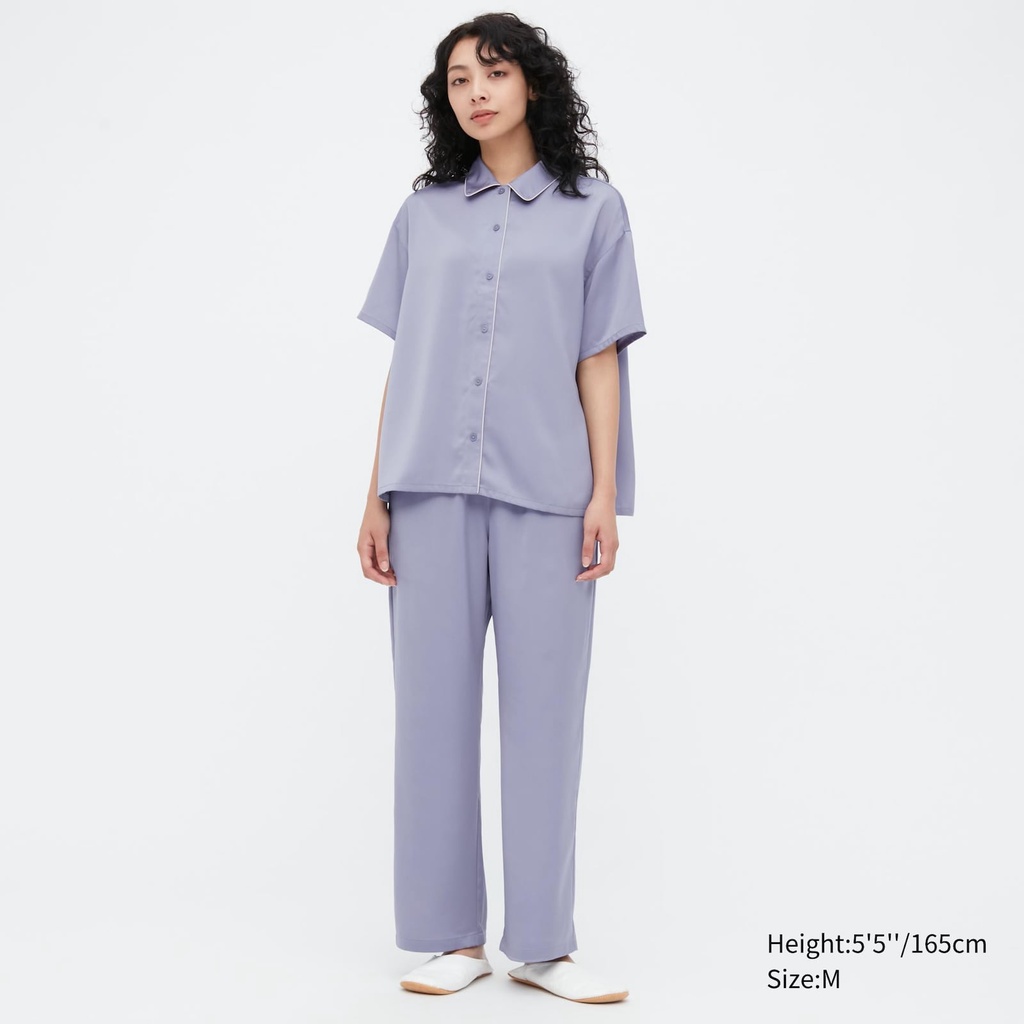 UNIQLO WOMEN Piyama Satin Set Lengan Pendek Wanita JASTIP BATBOY
