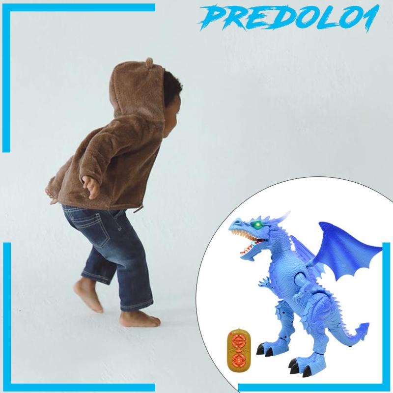 Predolo1 Mainan Rc Dinosaurus Berjalan Dengan Suara Untuk Hadiah Natal Anak