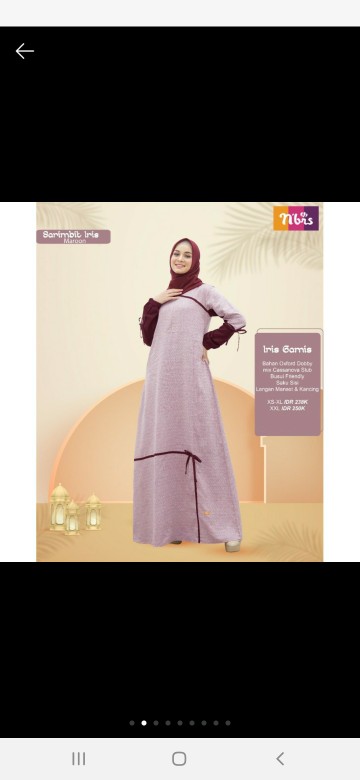 New Sarimbit Couple Terbaru 2021 Muslim Modern Polos Nibras Nbrs Sarimbit Iris Maroon