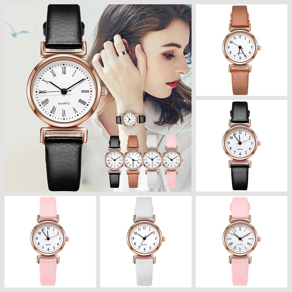 Jam Tangan OLIVIA Wanita Kecil Analog Quartz Dengan Strap PU Leather Fashion Casual Import
