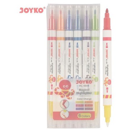 

Magical Highlighter/Penanda Berwarna JOYKO HL-68-6 (1Set 6Warna)