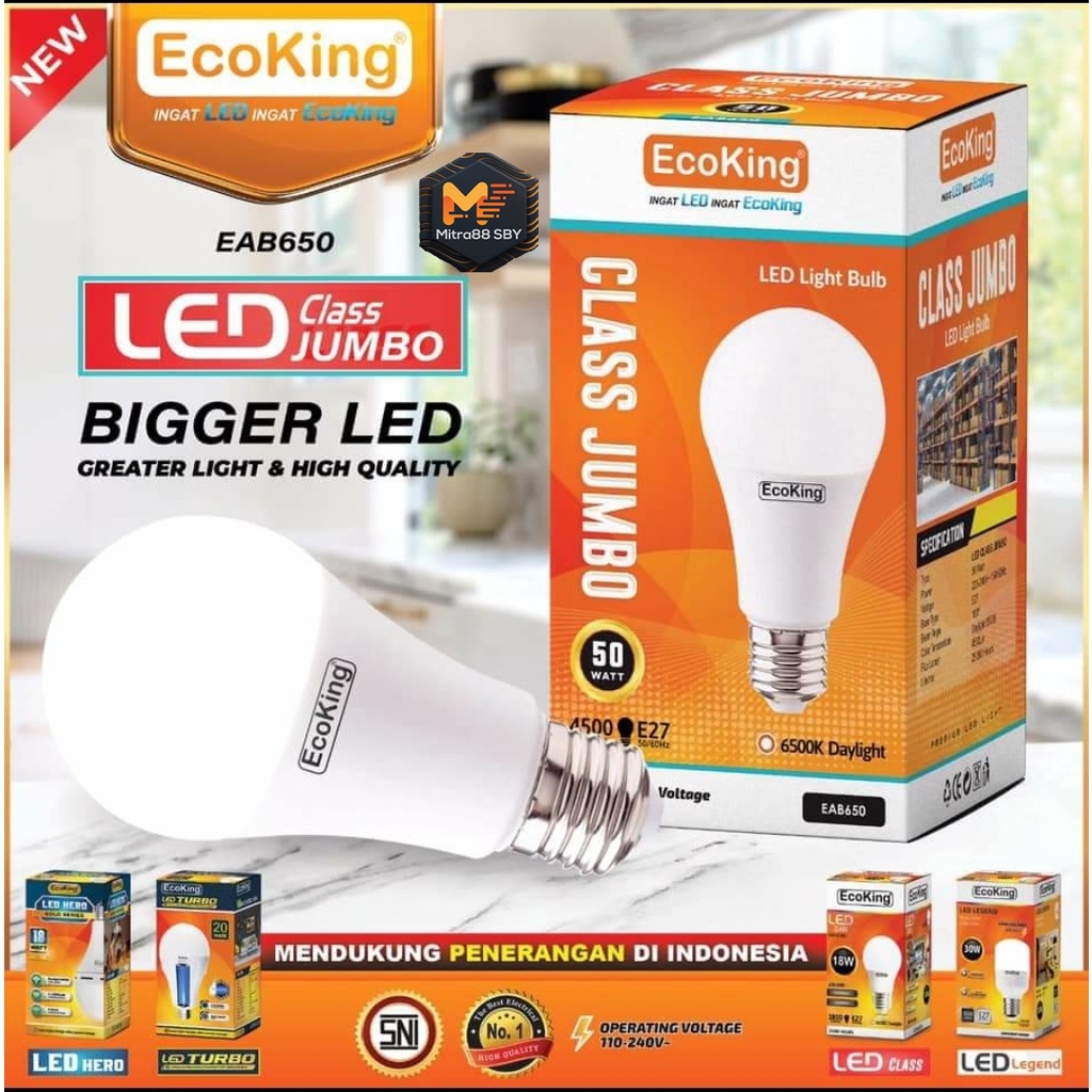 Mitra88SBY lampu LED ecoking class jumbo 25w 30w 40w dan 50w