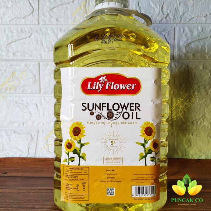 

SUNFLOWER OIL LILY FLOWER 5 LT / MINYAK BUNGA MATAHARI BEST SELLER