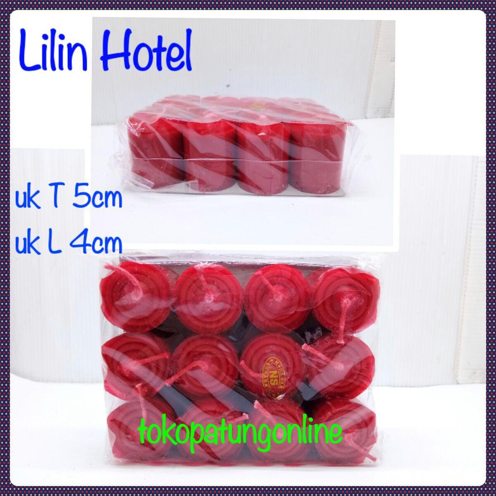 Lilin Merah Hotel Isi 12