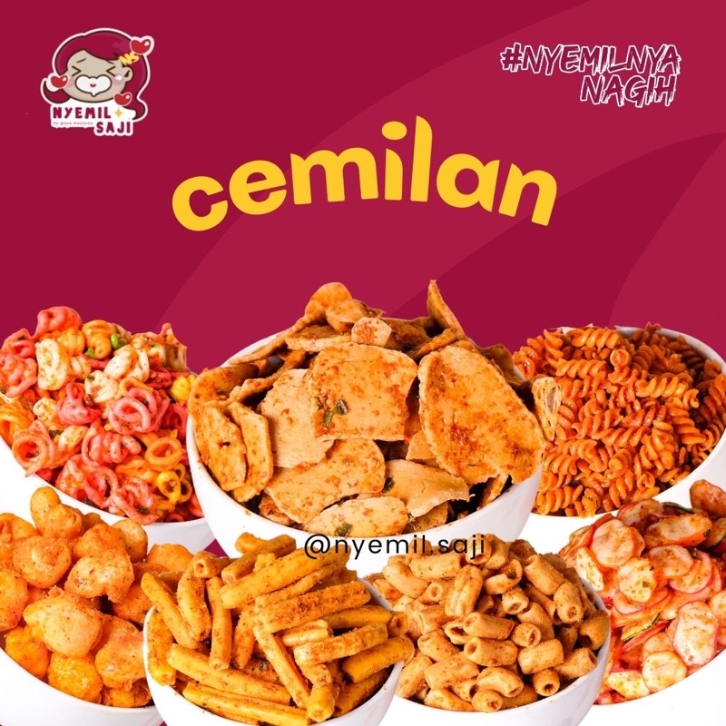 

Keripik Cemilan Pedas Basreng Seblak Pangsit Makaroni Spiral Gelung Mie Kering