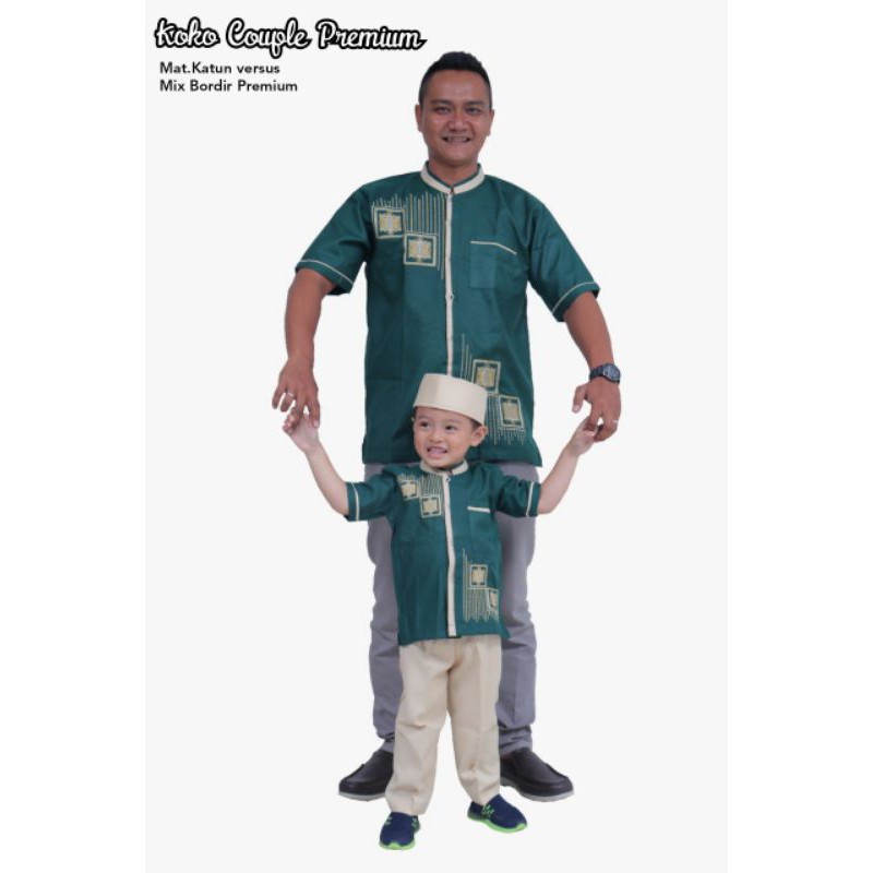 AGNINA_ Baju Koko Couple Ayah Anak Katun Model TERBARU