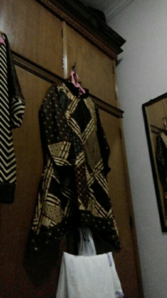 Tunik Aserehe Mataram Brownies Jumbo Batik Sogan Big Size Muslim Kantor