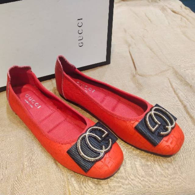 Sepatu Wanita / Gucci Flats Shoes / Mirrror Quality