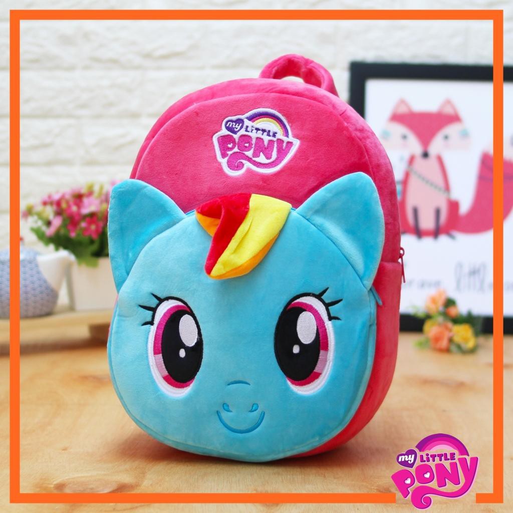 tas ransel besar untuk anak tk sd paud boneka kuda pony cartoon luck impor