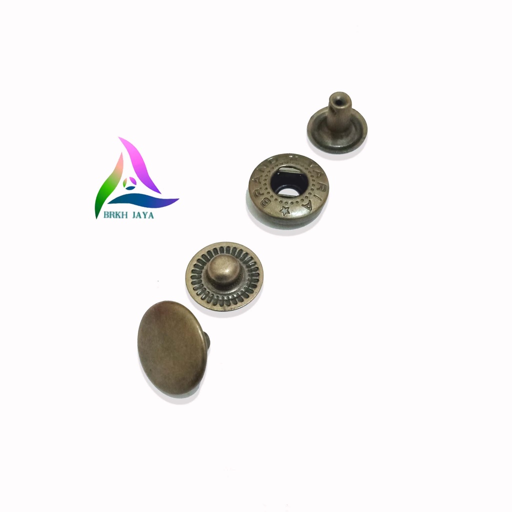 Kancing Cetet/Snap Button  Diameter 15 mm Antigold