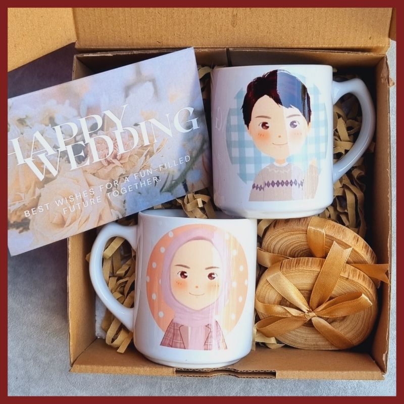 Hampers Mug Couple / Hadiah Pernikahan / Kado Wedding