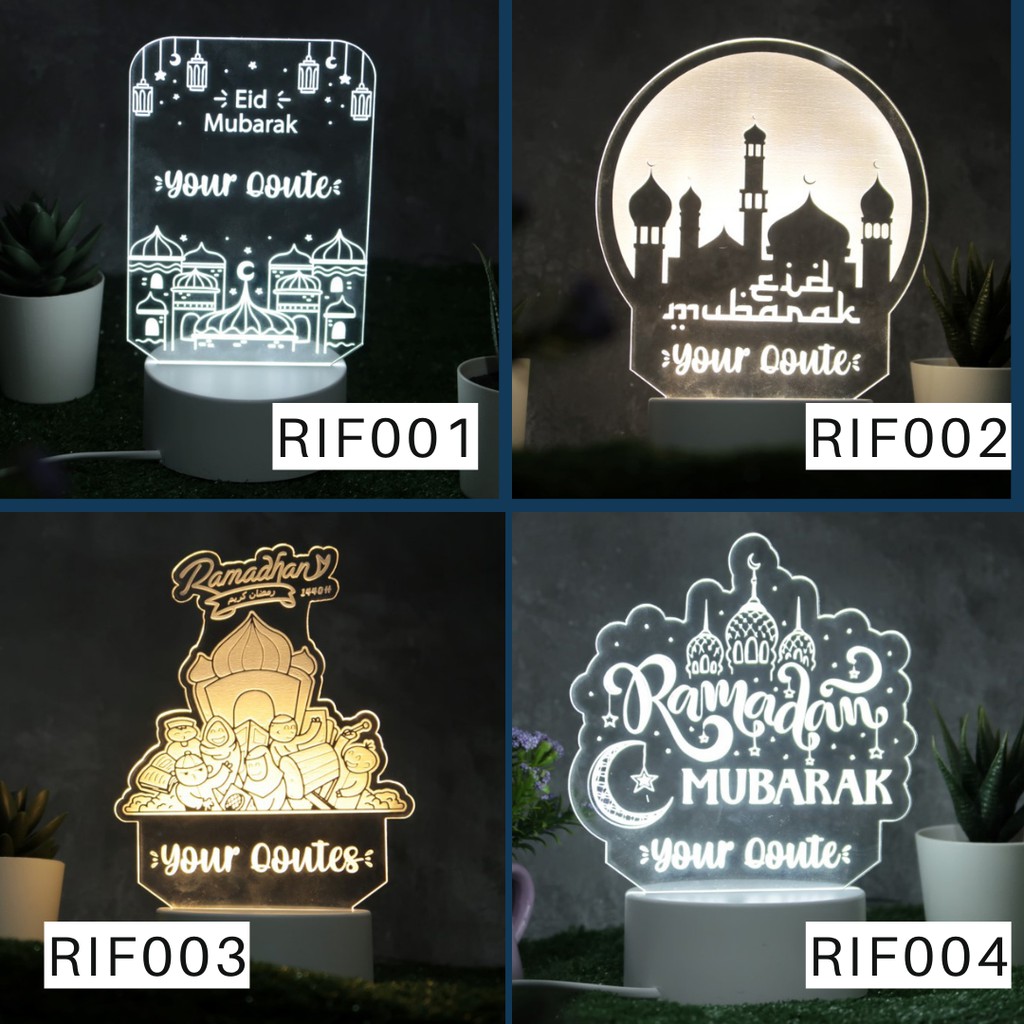 Lampu Tidur LED Akrilik LT2001 – Ramadhan Edition Custom