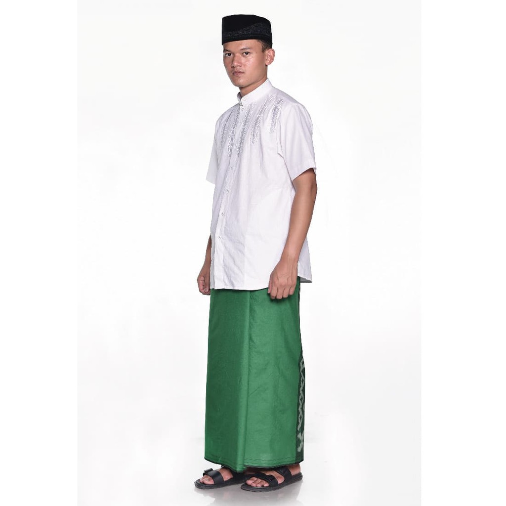 Promo ATLAS Sarung Idaman Kembang Hijau Polos