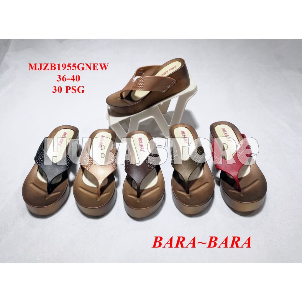 SENDAL WANITA JEPIT KARET BARABARA SANDAL CEWEk JELLY IMPORT MJZB1955GNEW
