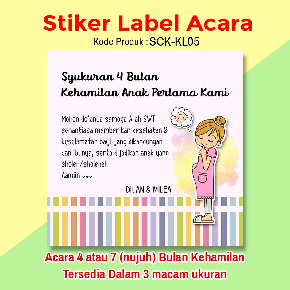 

STIKER LABEL ACARA 7 ATAU 4 BULANAN KEHAMILAN STICKER BOX NUJUH BULAN