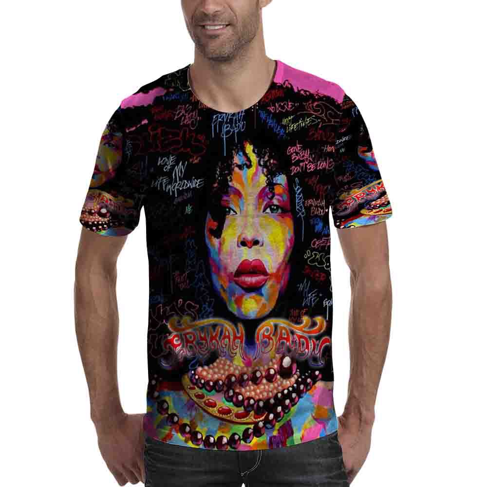 Erykah Badu Kaos Fullprint Bahan Polyester