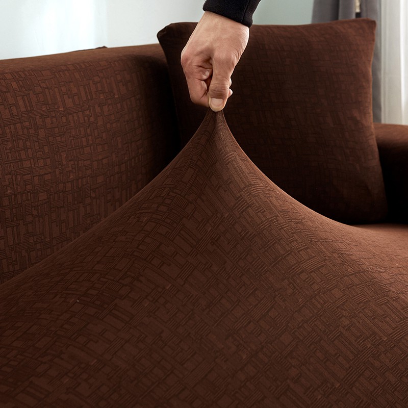ETFELICEL Elastic Sofa Cover Grid / Sarung Sofa Kain Penutup Sofa Elastis Stretch Bermotif Garis