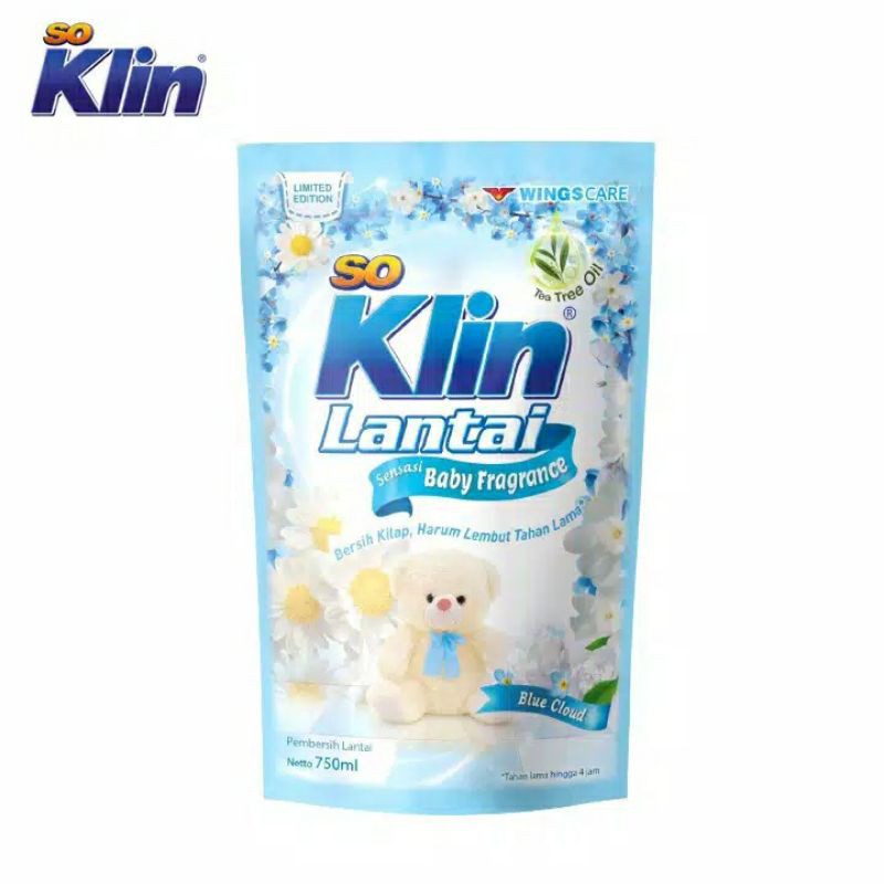 So Klin Lantai Sensasi Baby Fragrance Blue Cloud 750mL