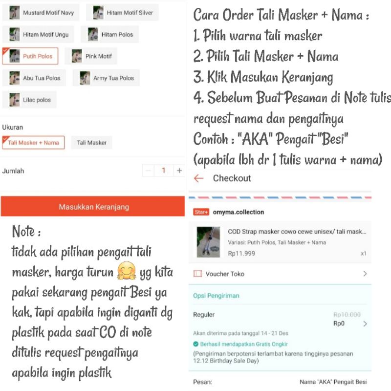 COD Strap masker cowo cewe unisex/ tali masker pria wanita/ konektor masker hijab 2in1