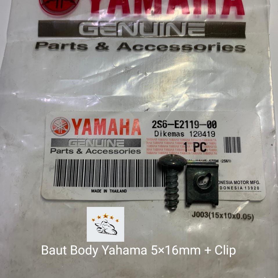 Baut Skrup Body Yamaha 5x16mm + Clip