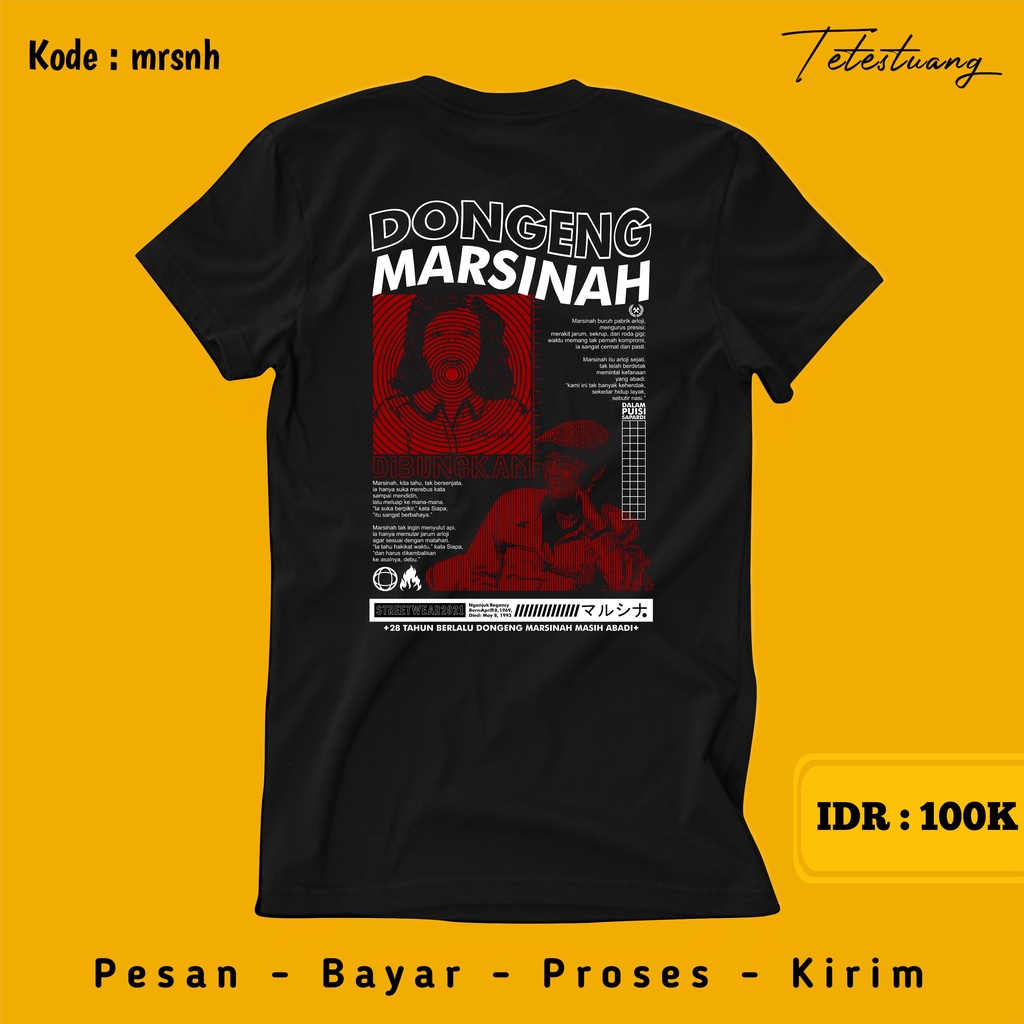 【COD】 Tetestuang Aktivis Marsinah | Kaos Aktivis | Kaos melawankaos pria Tee Uniseks