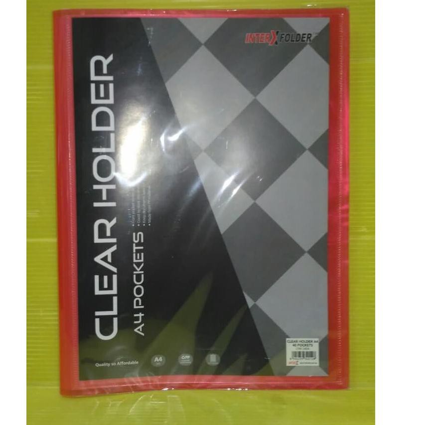 

Harga Grosir Inter X Clear Holder A4 20 Lembar MERAH | Display Book A4 20 Lembar ...