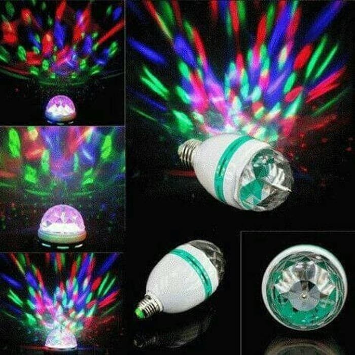 LAMPU DISCO LED FITTING TUMBLR MINI OTOMATIS DISKO WARNA-WARNI ALLP-01