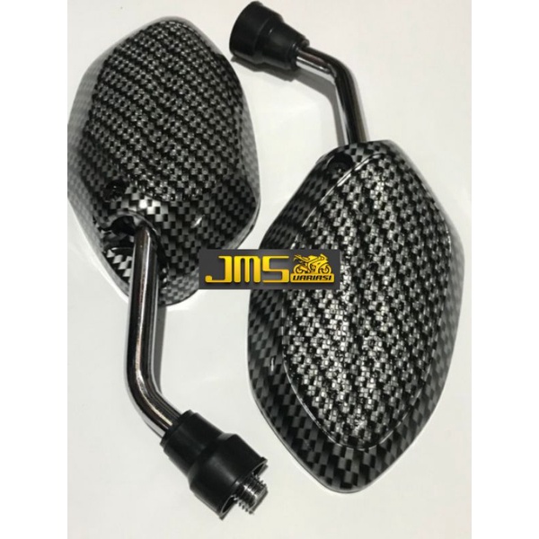 kaca spion carbon tangkai crome model beat mini universal vario125/150 beat scoopy genio pcx supra blade grand