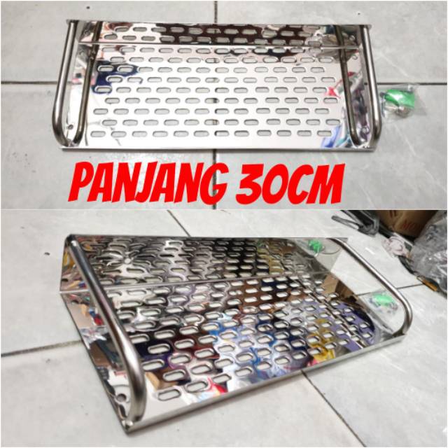 Rak sabun kotak stainless 30cm PROMO