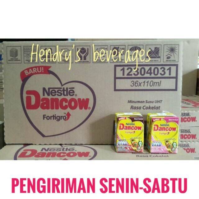 Susu Dancow fortigro uht 110ml siap minum | susu dancow uht 1karton isi 24pcs