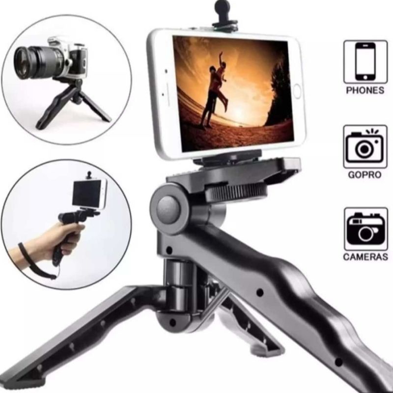 Portable Mini Holder Folding tripod 2in1 SMARTPHONE GoPro Kaki 3 (PsS)