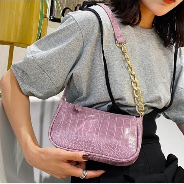 Amadela Story - Shoulder Bag Wanita Tas Bahu Wanita Tas Korea Fashion Import Tas Rantai Croco