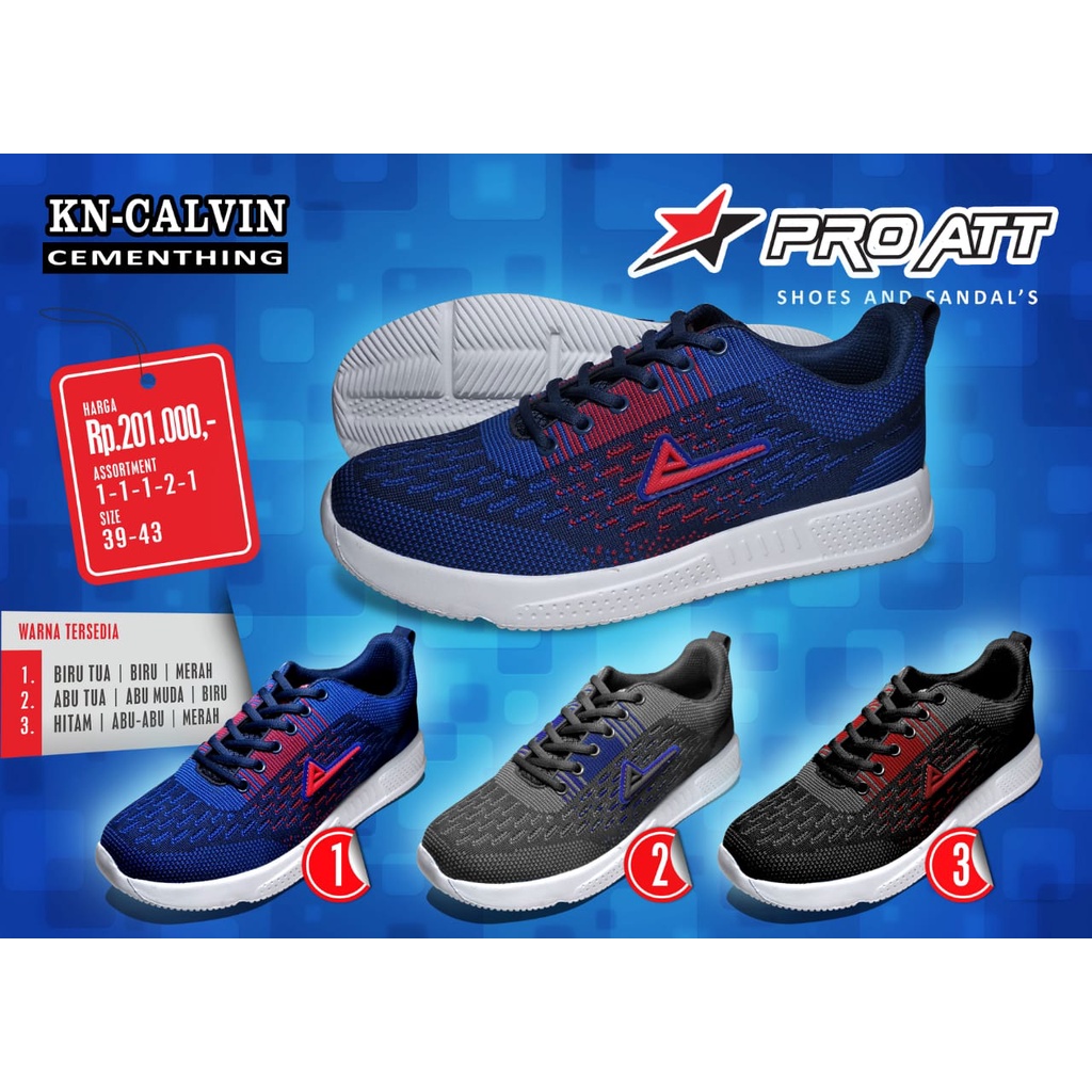 gof PRO ATT KN CALVIN Sepatu Sneaker Sepatu Olahrga Wanita Dewasa Anti Slip Original