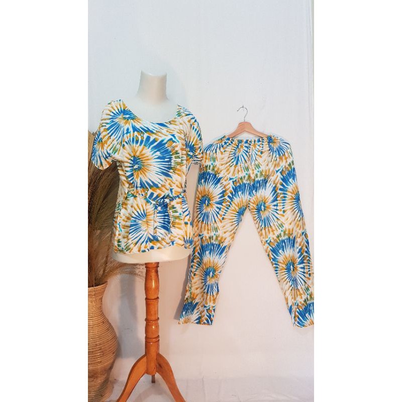 Setelan Celana Panjang Bali / Babydoll Shibori