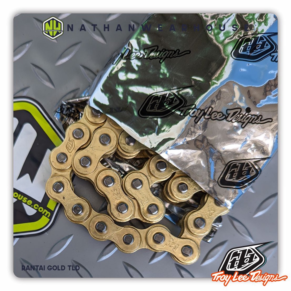 Rantai Chain Emas Gold TLD Premium Ninja 250 Fi Karbu KLX CRF WR Satria Supra MX Rx King Tiger Vixion 415 428 520 130 140