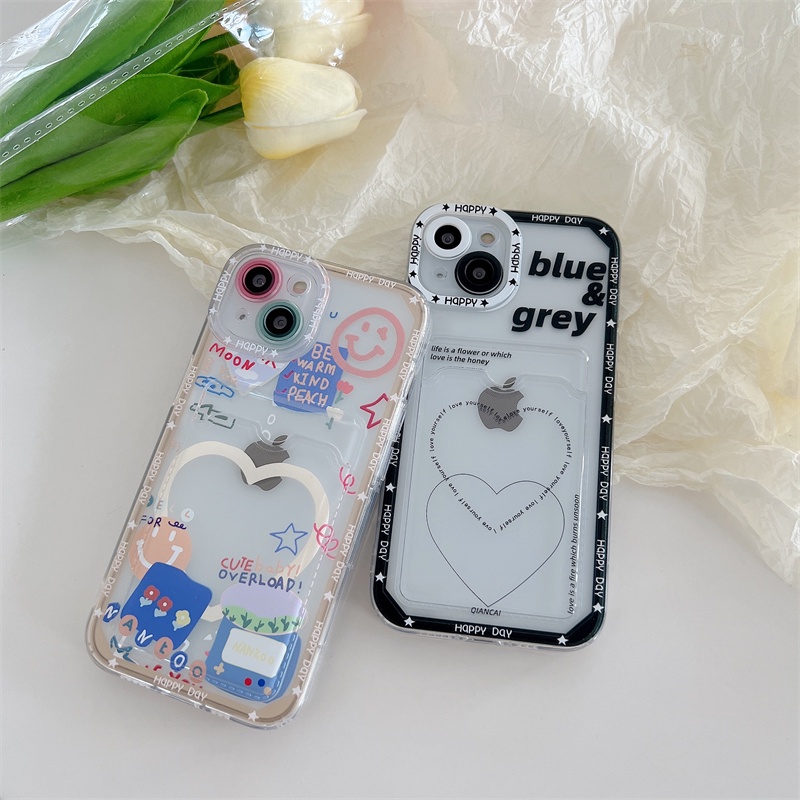 Case Pelindung Desain Hati Mata Malaikat Untuk iPhone 14 7 8 Plus 11 12 13 Pro Max X XR XS Max SE 2020