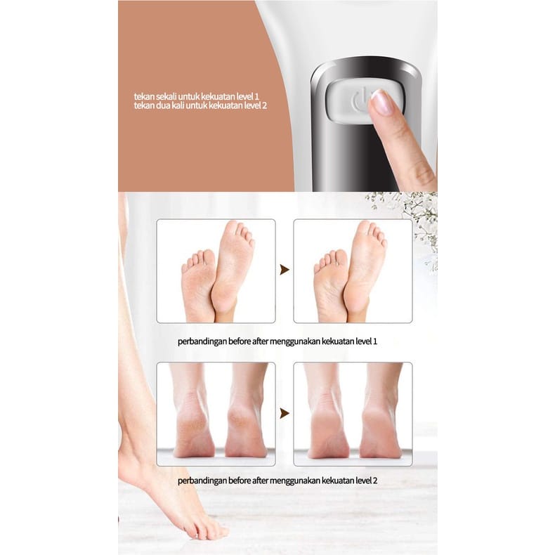 Penghalus Tumit Kaki / Penghalus Kaki Elektrik Untuk Kulit Mati Dan Kapalan / Electric Callus Remover Pedicure Menicure