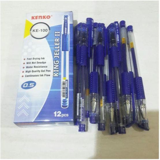 

Pulpen Gel KE-100 Kenko Warna Biru