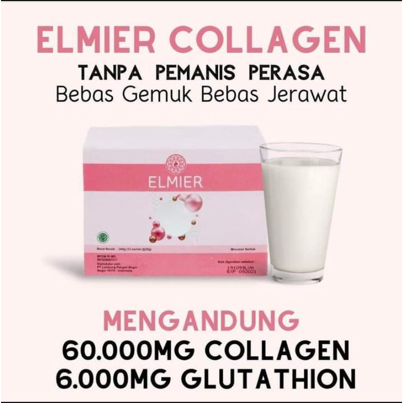 Elmier collagen minuman kesehatan dan kecantikan ber BPOM